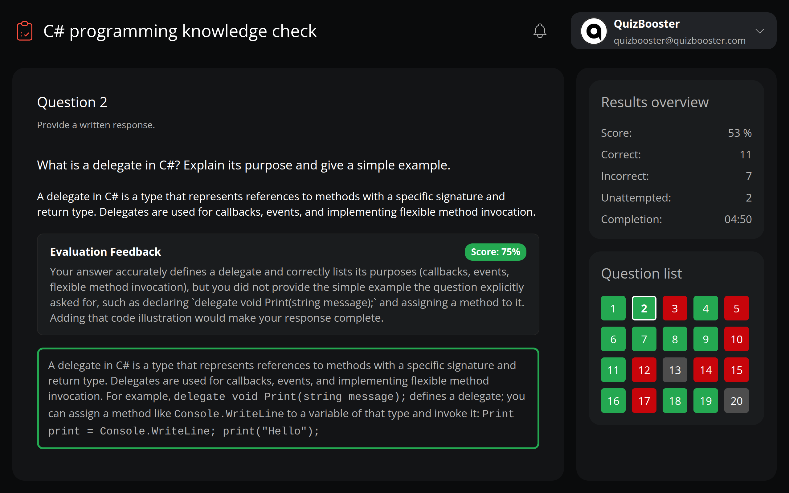 QuizBooster Meet QuBit AI Study Assistant (Dark Theme)